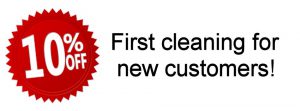 10% off first cleaning for new customers